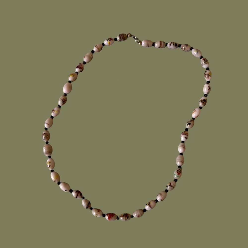 Elegant timeless glass bead necklace